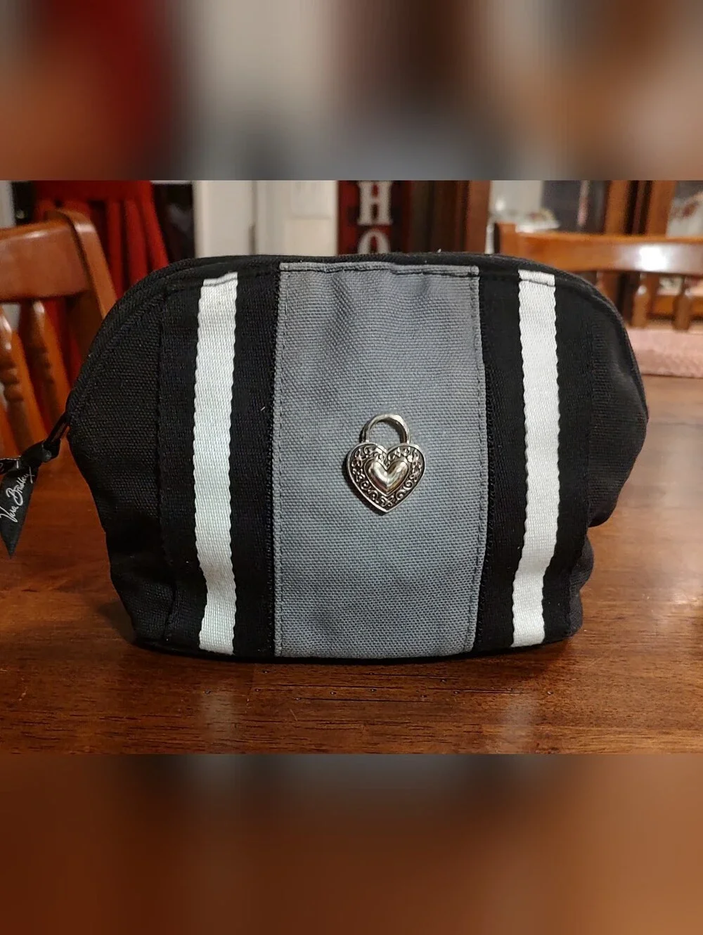 Vera Bradley Black & Gray Cosmetic Pouch